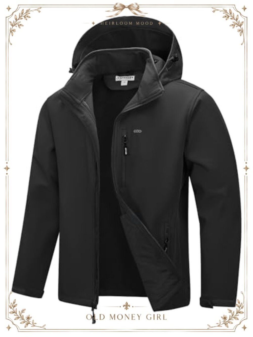 Men's Hooded Softshell Jacket Waterproof Fleece Windbreaker Performance